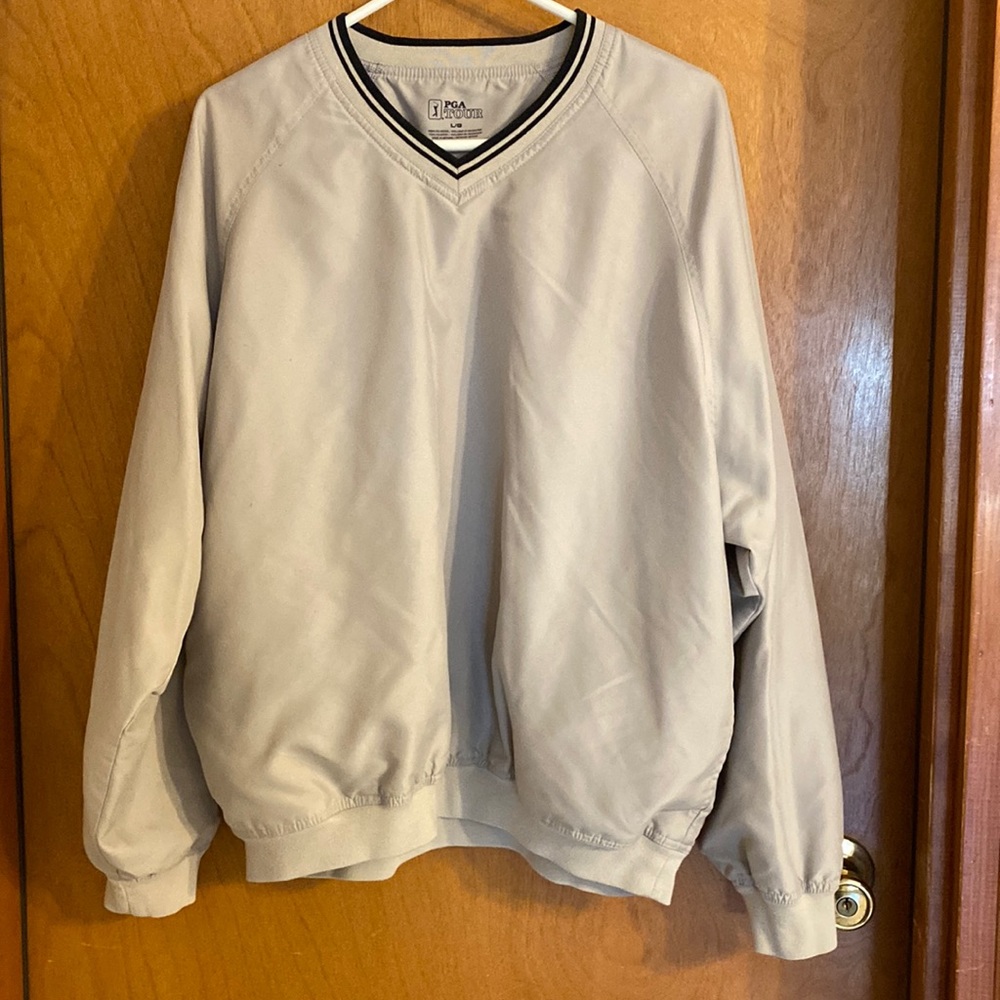 PGA TOUR SIZE L MENS LONG SLEVE GOLF SHIRT